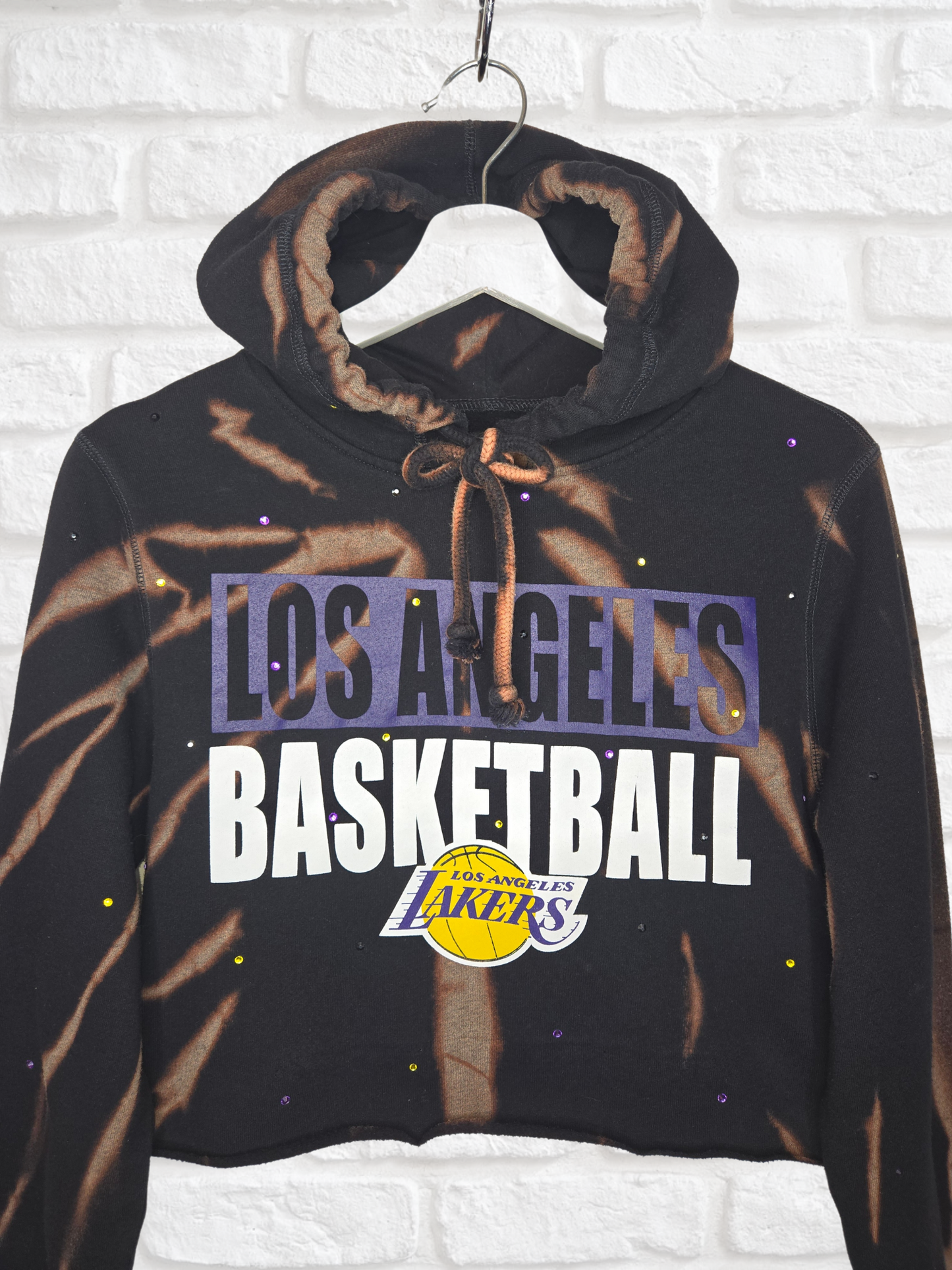 Los Angeles Lakers Crop Hoodie - Small
