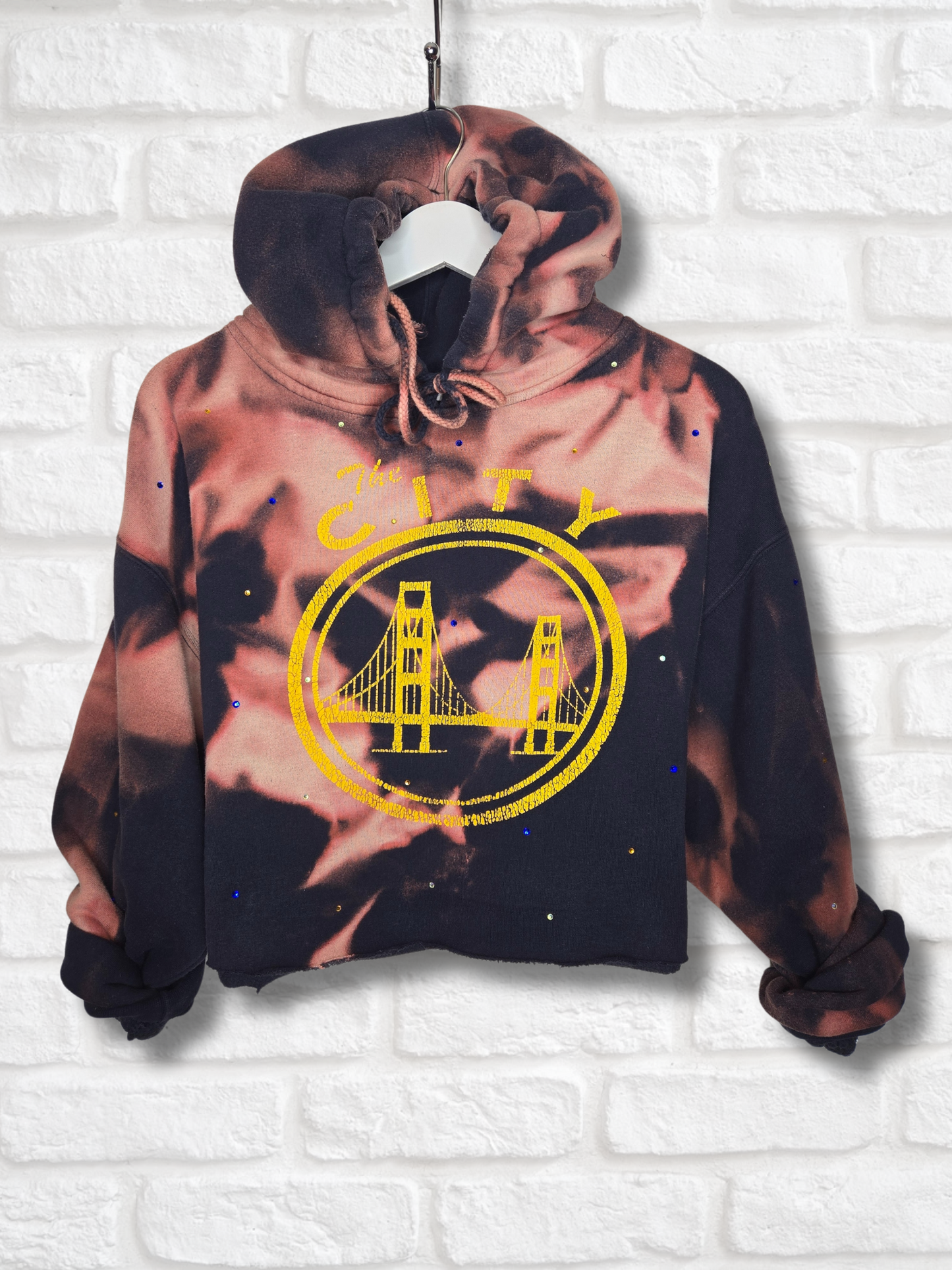 Golden State Warriors Crop Hoodie - Medium