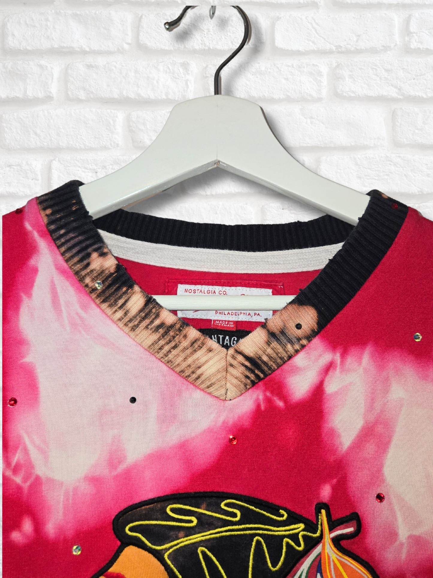 Chicago Blackhawks Long Sleeve Crop Top