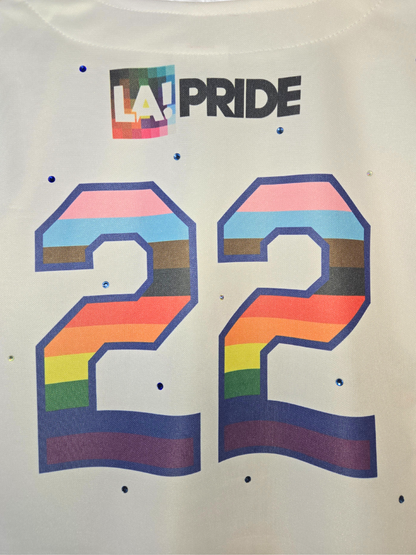 Los Angeles Dodgers Pride Crop Jersey - Medium