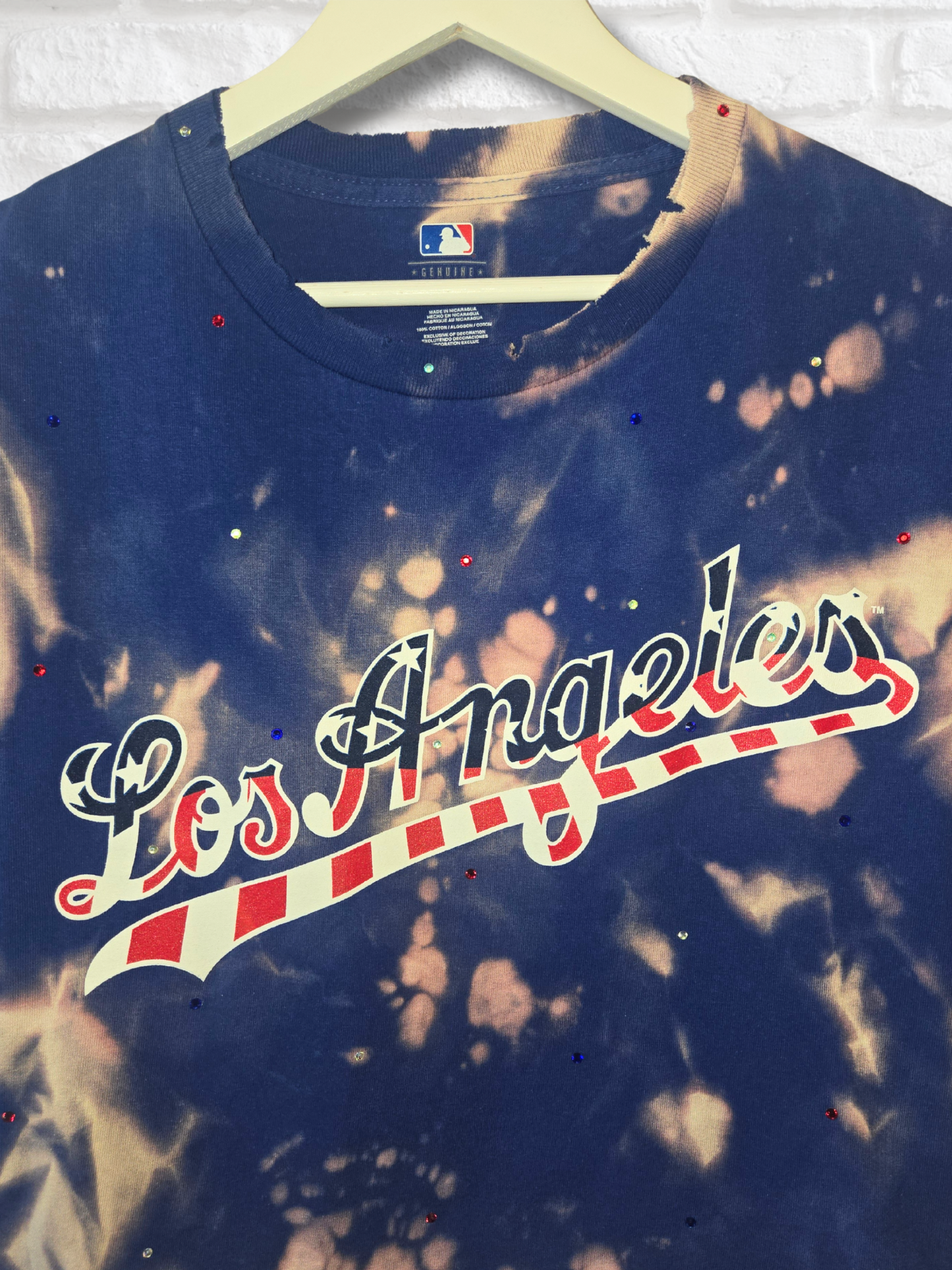 Los Angeles Dodgers Stars & Stripes Crop Top- Large