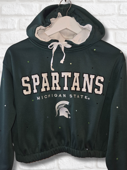 Michigan Spartans Crop Hoodie