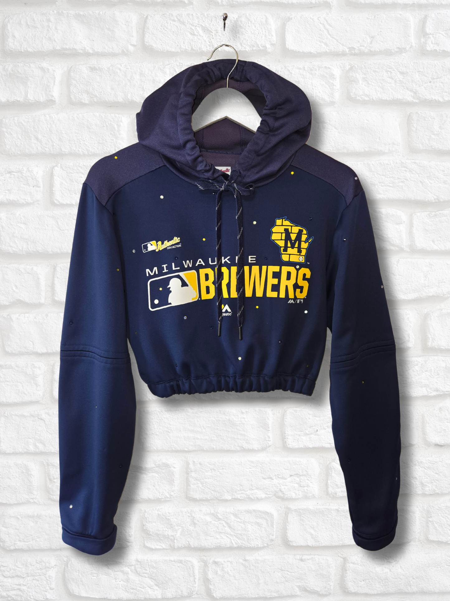 Milwaukee Brewers Crop Hoodie- Small