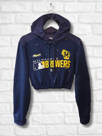Milwaukee Brewers Crop Hoodie- Small