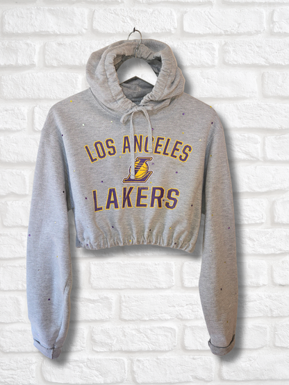 Los Angeles Lakers Crop Hoodie - Medium