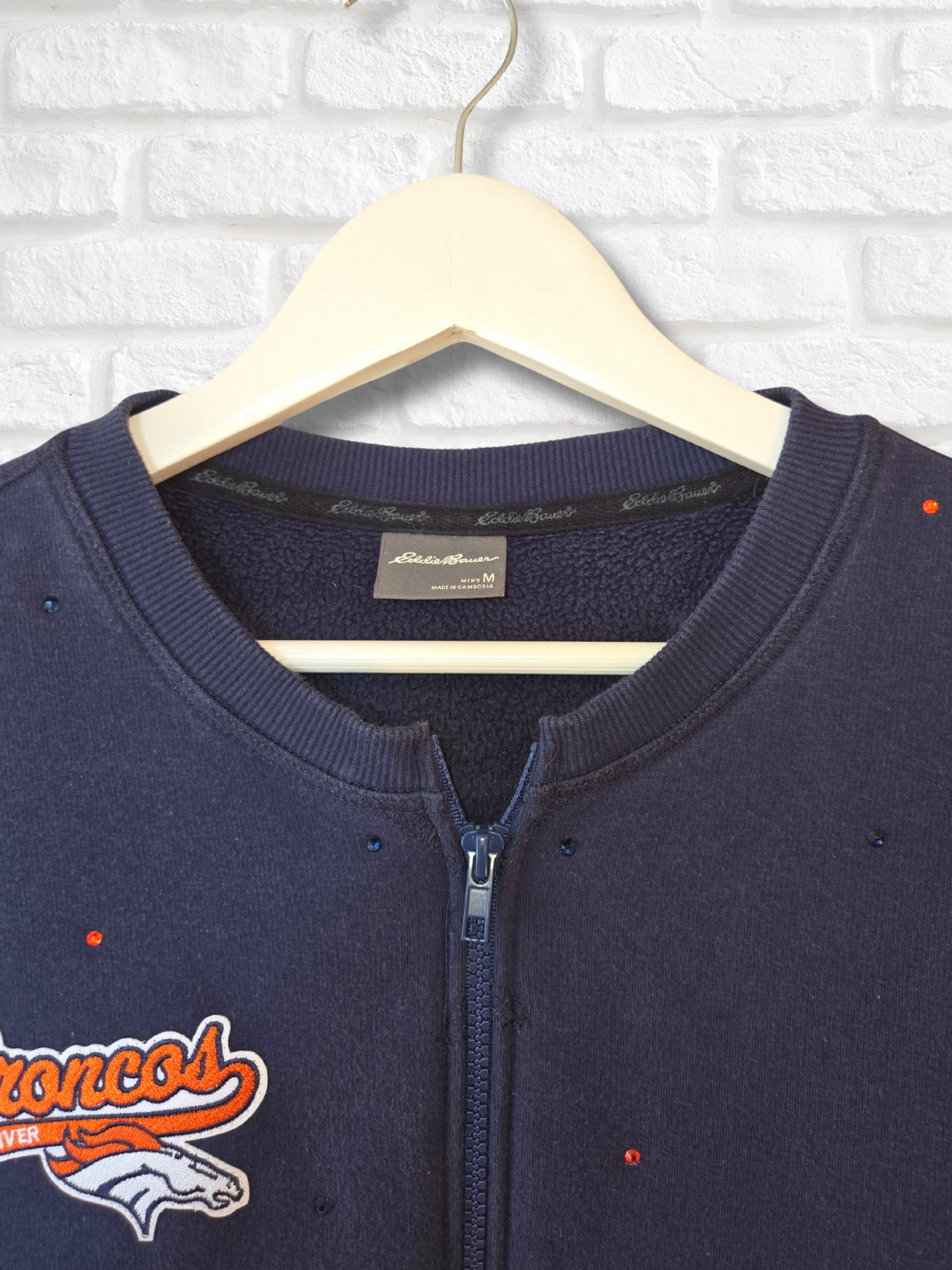 Denver Broncos Crop Zip-Up Sweatshirt