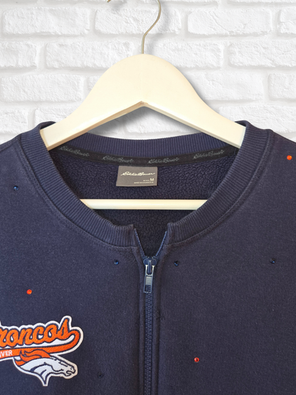 Denver Broncos Crop Zip-Up Sweatshirt