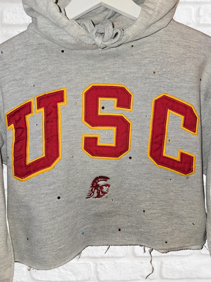 USC Trojans Crop Hoodie