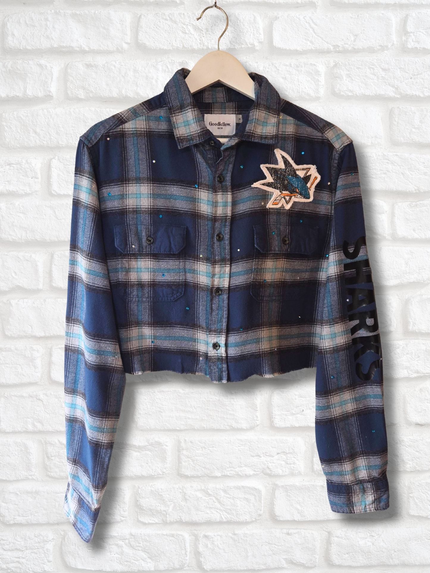 San Jose Sharks Crop Flannel