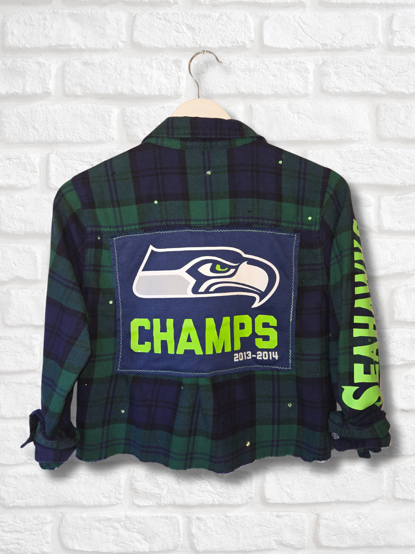 Seattle Seahawks Crop Flannel