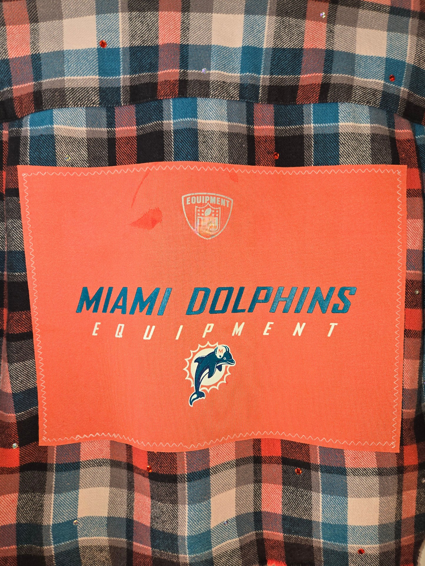 Miami Dolphins Crop Flannel