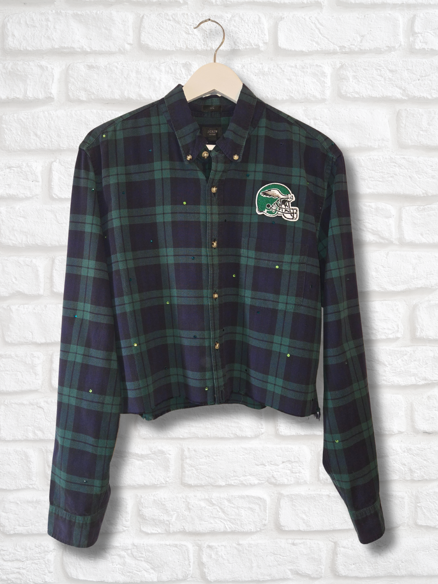 Philadelphia Eagles Crop Flannel