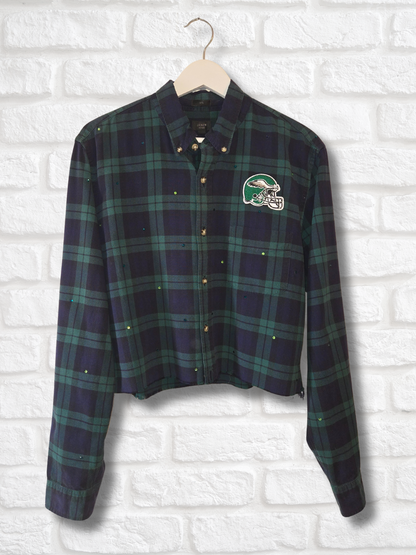 Philadelphia Eagles Crop Flannel