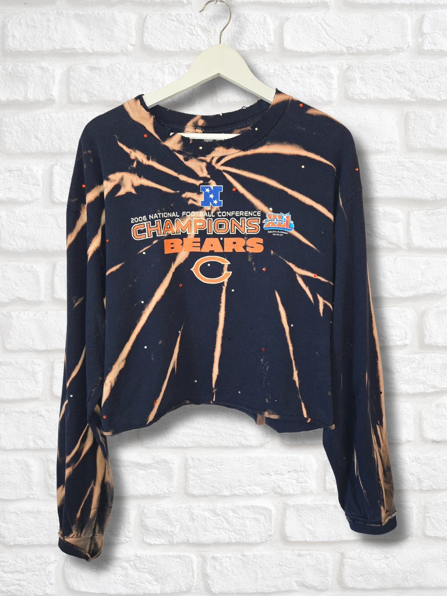 Chicago Bears Long Sleeve Crop Top