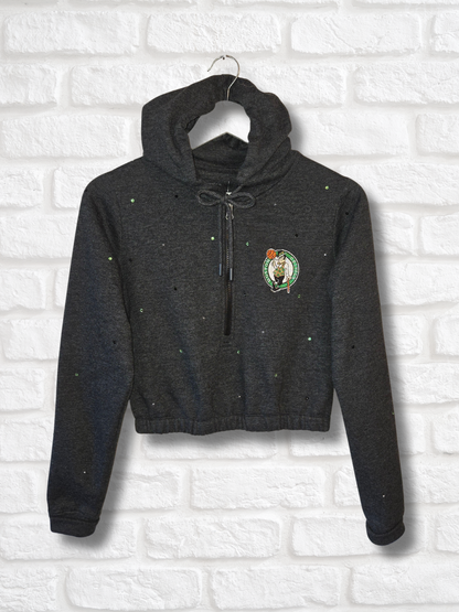 Boston Celtics Crop Hoodie - Medium