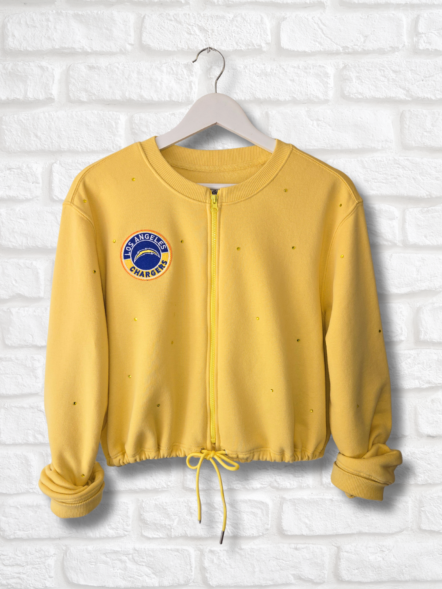 Los Angeles Chargers Crop Zip-Up Sweatshirt