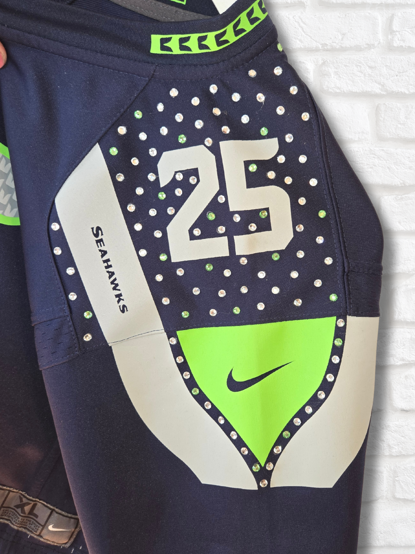 Seattle Seahawks Rhinestone Crop Jersey