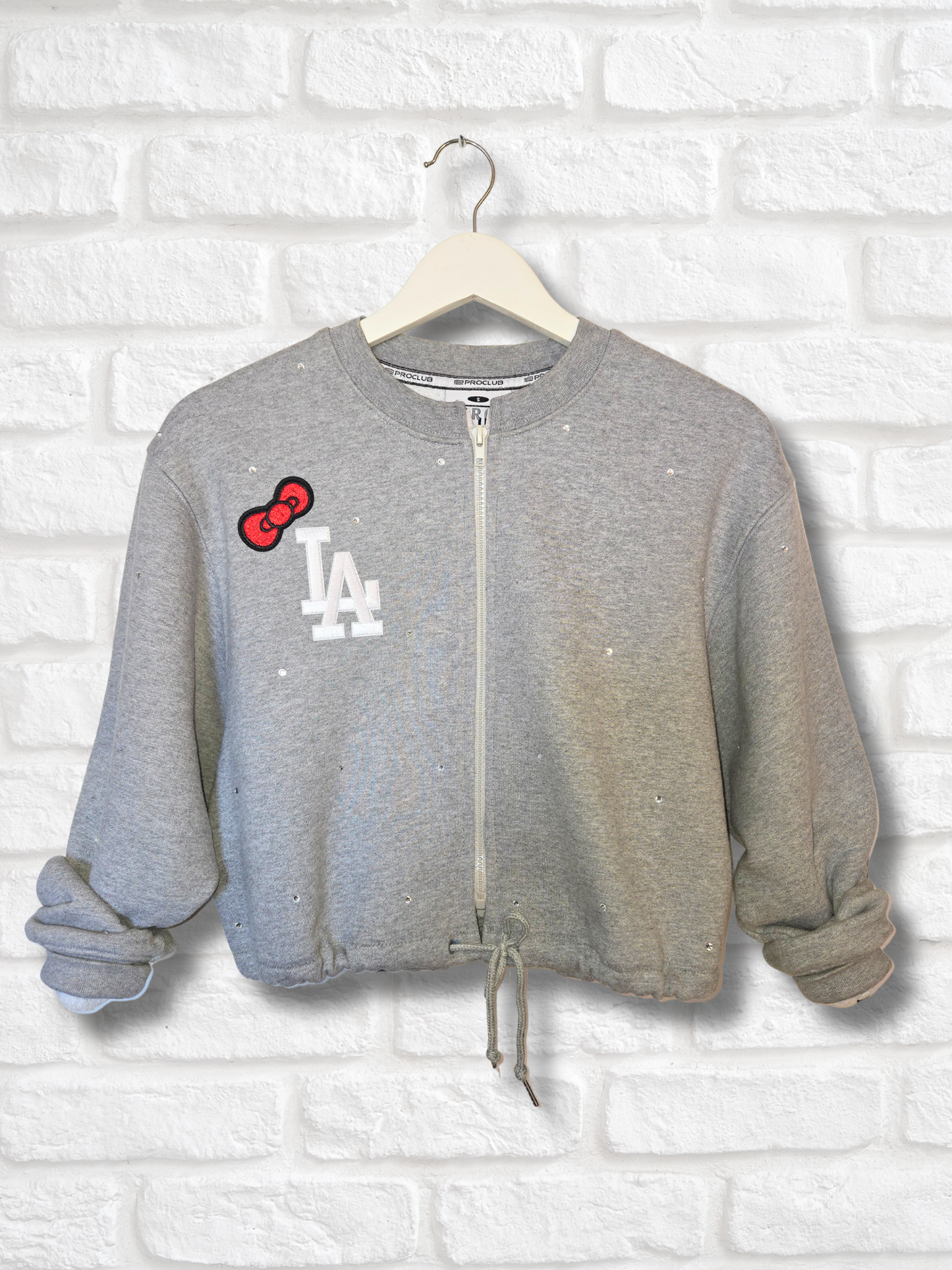 Dodgers HK Crop Zip-Up Sweatshirt