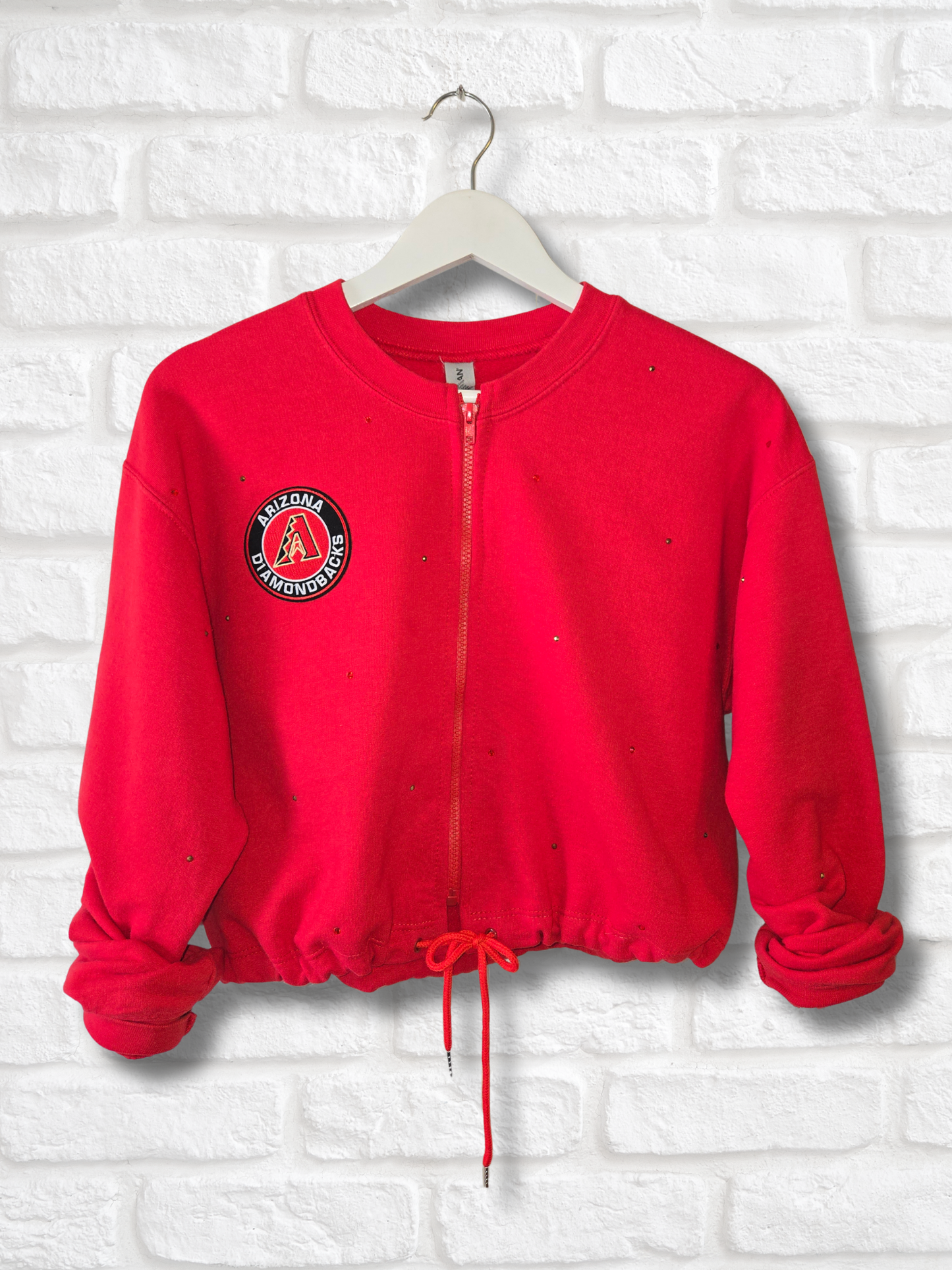 Arizona Diamondbacks Crop Zip-Up Sweatshirt - Medium