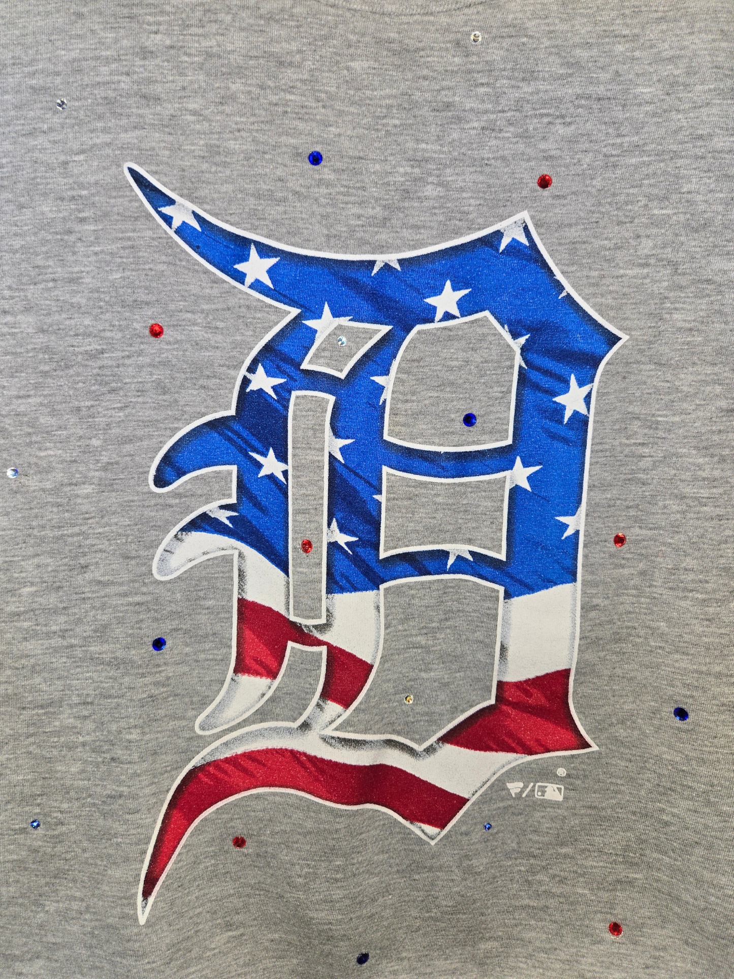 Detroit Tigers Stars & Stripes Crop Top- Small