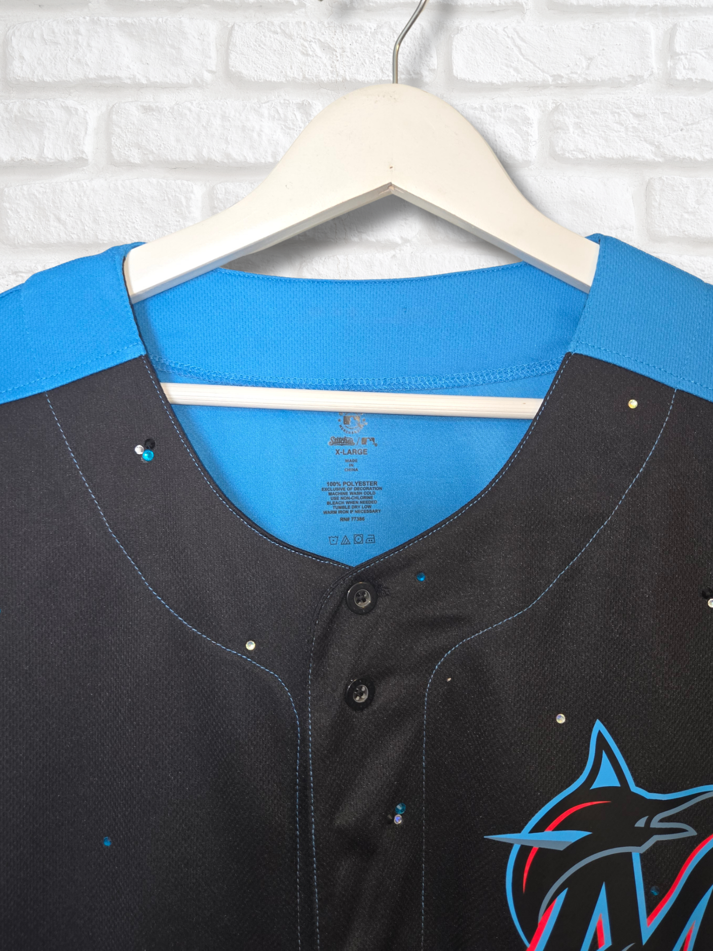 Miami Marlins Crop Jersey- XL