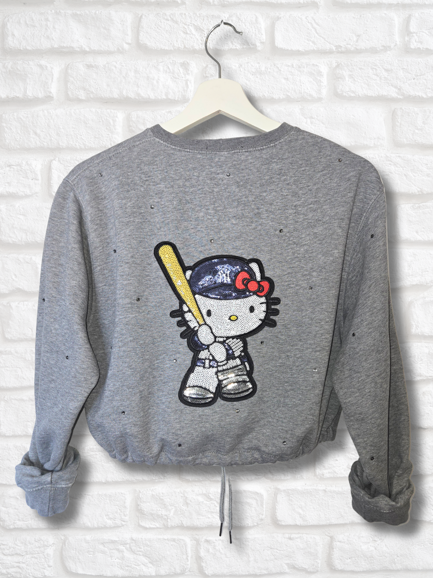 Yankees HK Crop Zip-Up Sweatshirt- Medium
