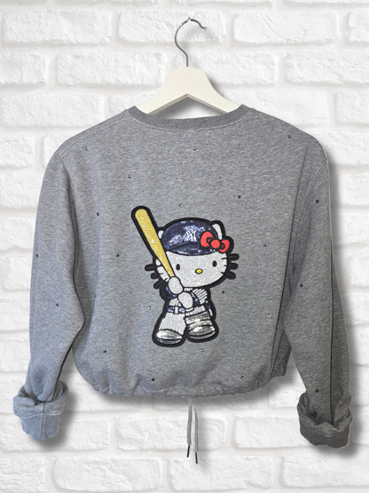 Yankees HK Crop Zip-Up Sweatshirt- Medium
