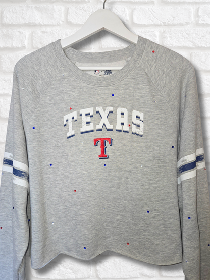Texas Rangers Crop Sweatshirt- XL
