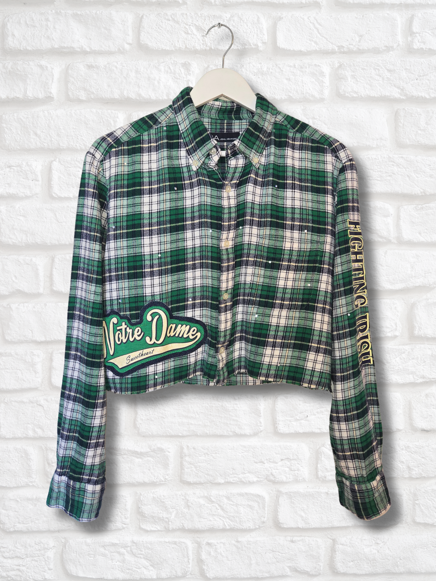 Notre Dame Crop Flannel- Large