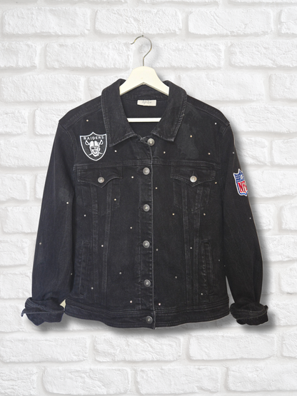 Las Vegas Raiders Oversized Denim Jacket- XL