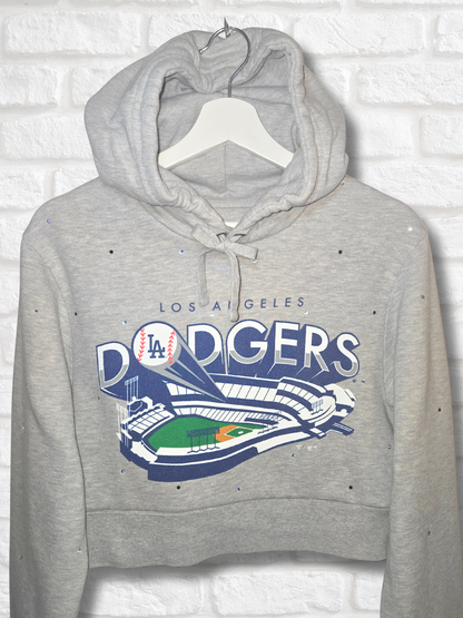 Los Angeles Dodgers Crop Hoodie- Small