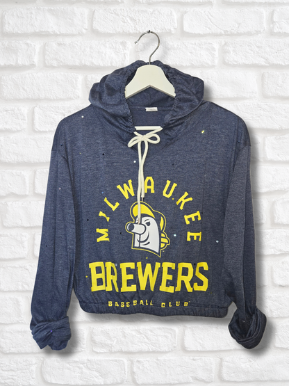 Milwaukee Brewers Crop Pullover- Medium