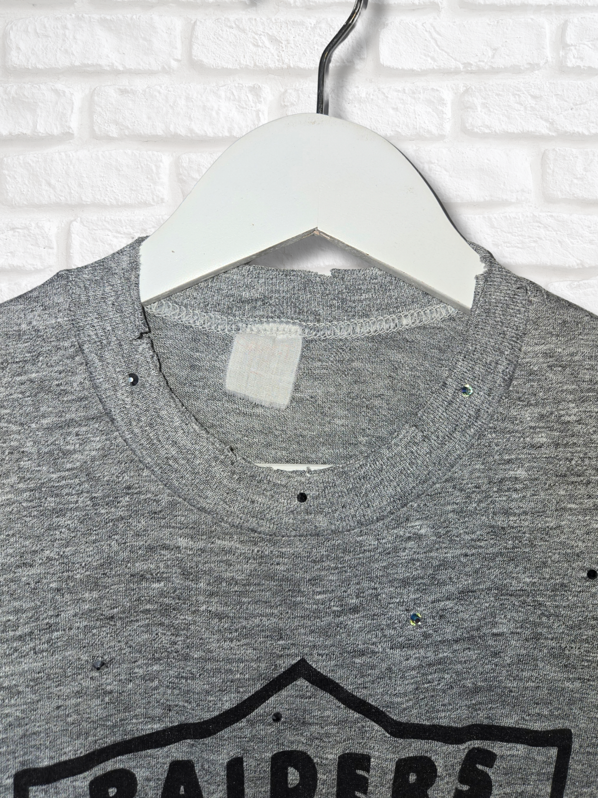 Las Vegas Raiders Ruffle Crop Top- Large