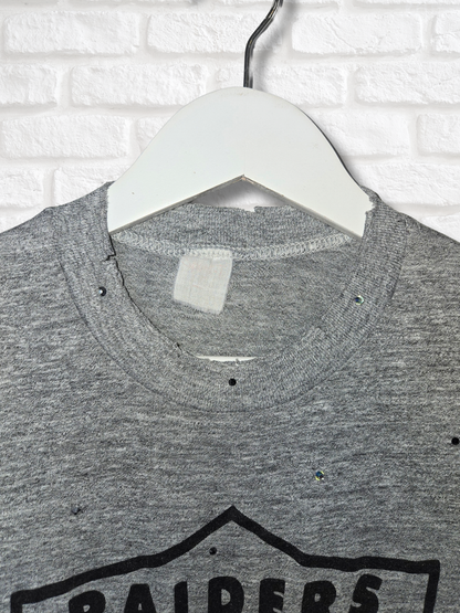 Las Vegas Raiders Ruffle Crop Top- Large