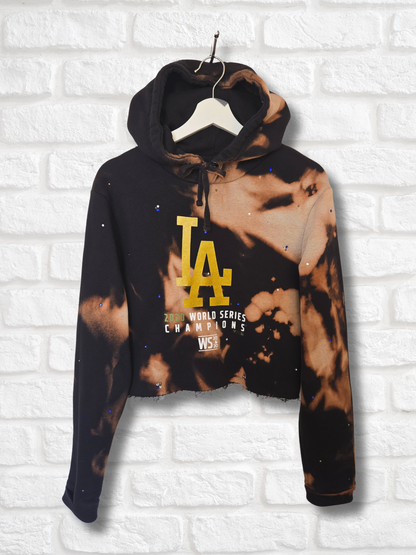 Los Angeles Dodgers Crop Hoodie- Medium