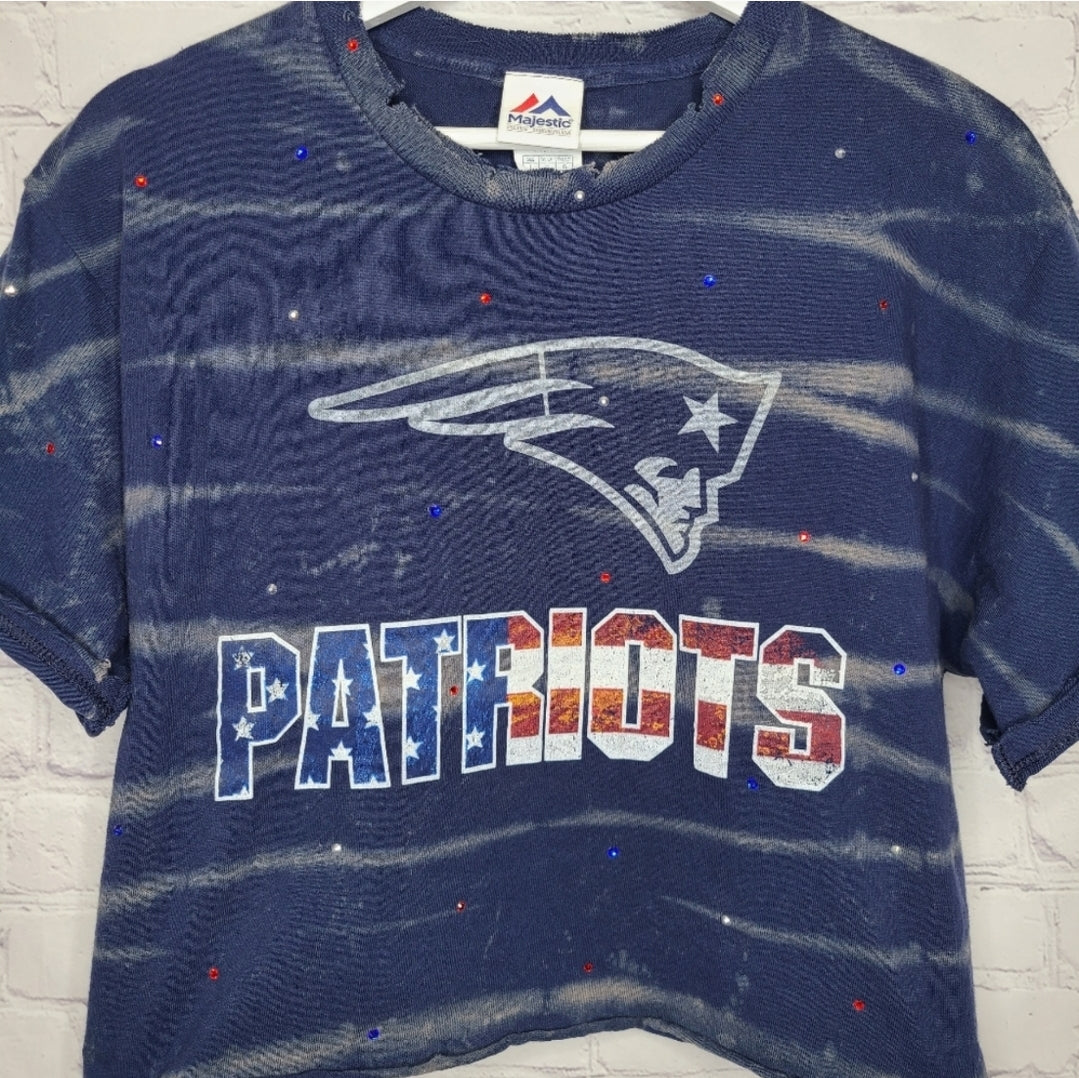 New England Patriots Crop Tee