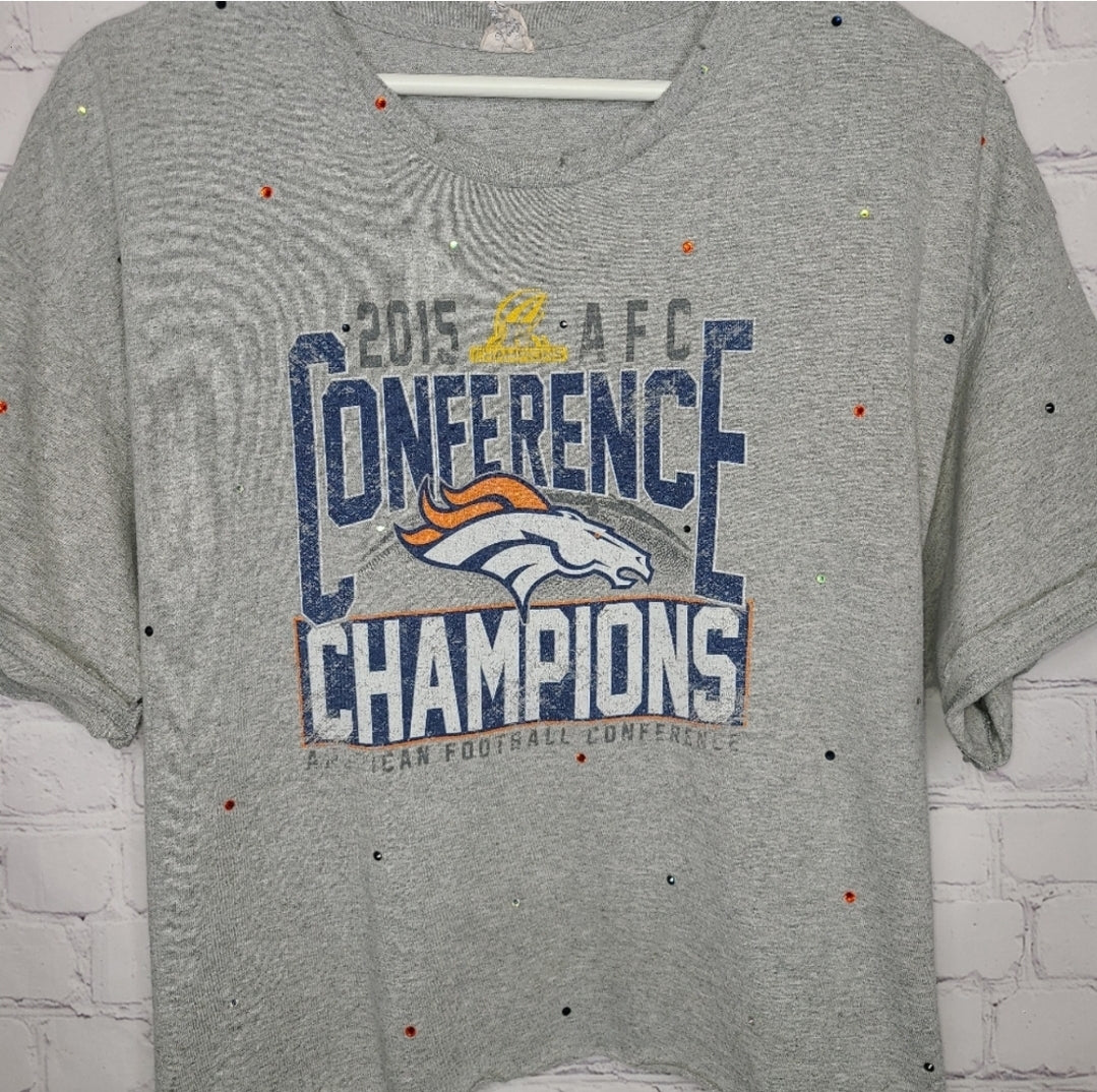 Denver Broncos Crop Tee