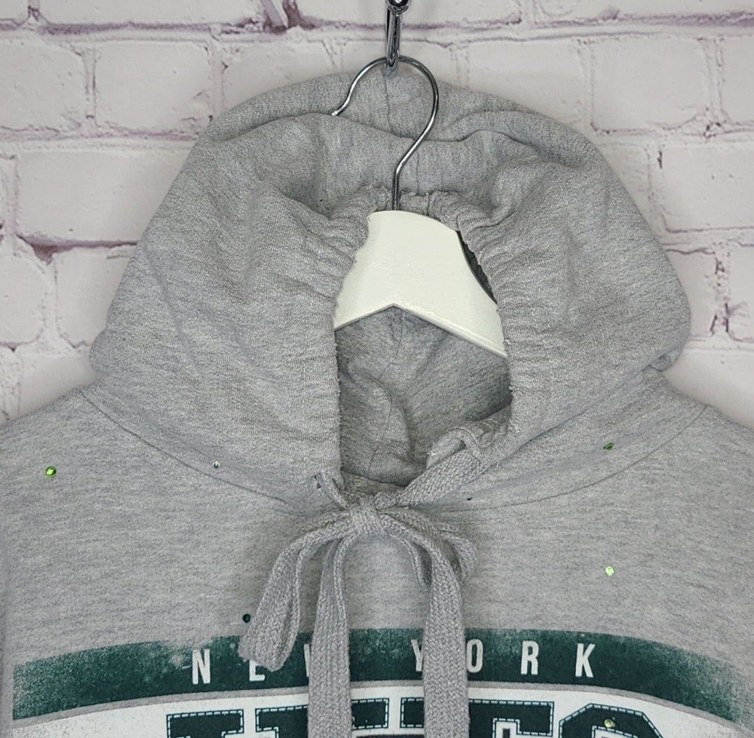 New York Jets Crop Hoodie