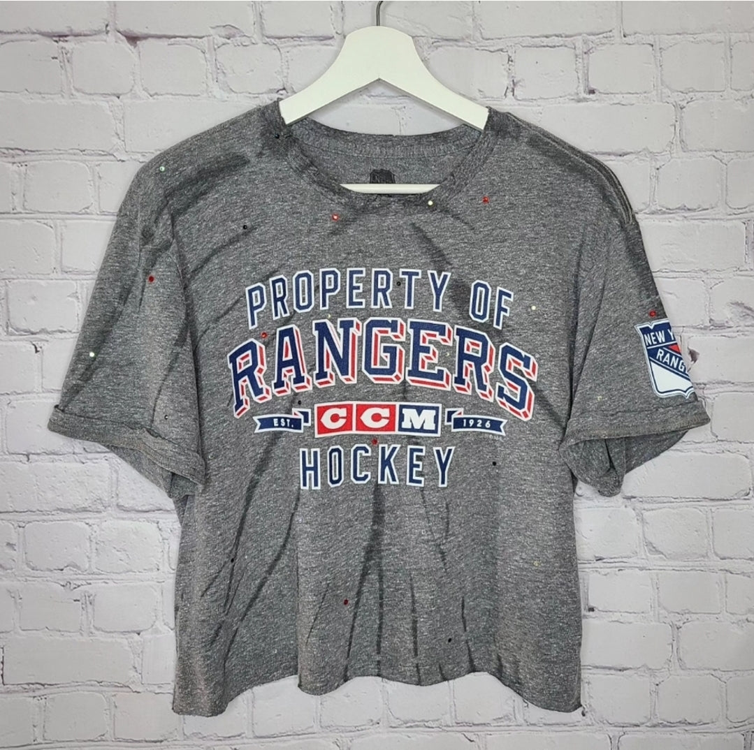 New York Rangers Crop Tee