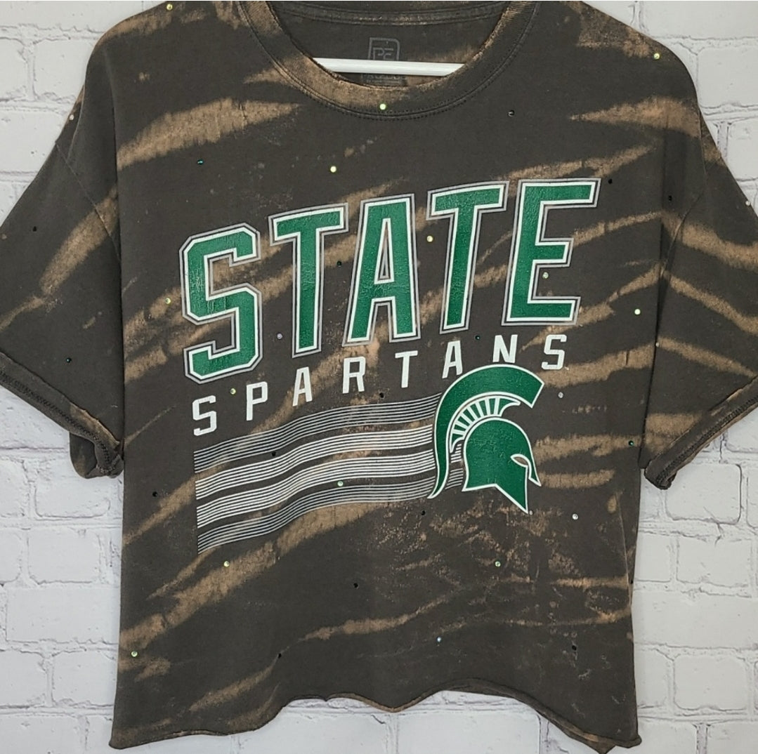 Michigan State Spartans Crop Tee