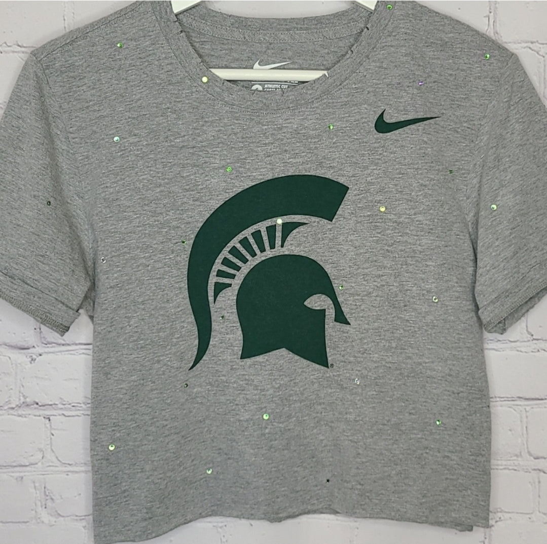 Michigan State Spartans Crop Tee