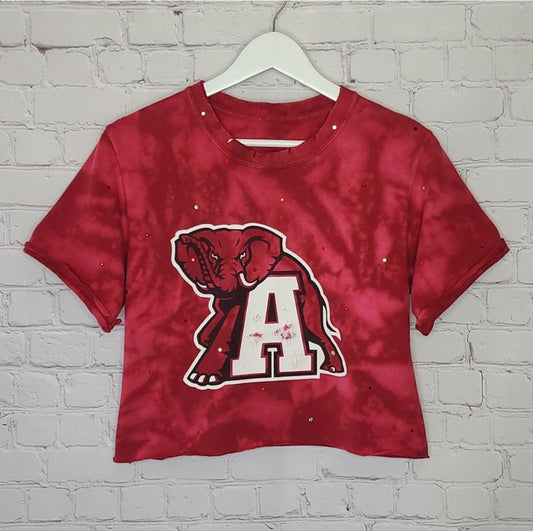 Alabama Crimson Tide Upcycled Crop Tee