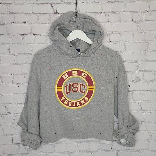 USC Trojans Crop Hoodie