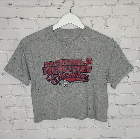 Fresno State Bulldogs Crop Tee