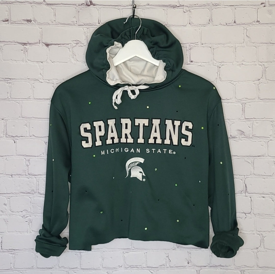 Michigan State Spartans Crop Hoodie