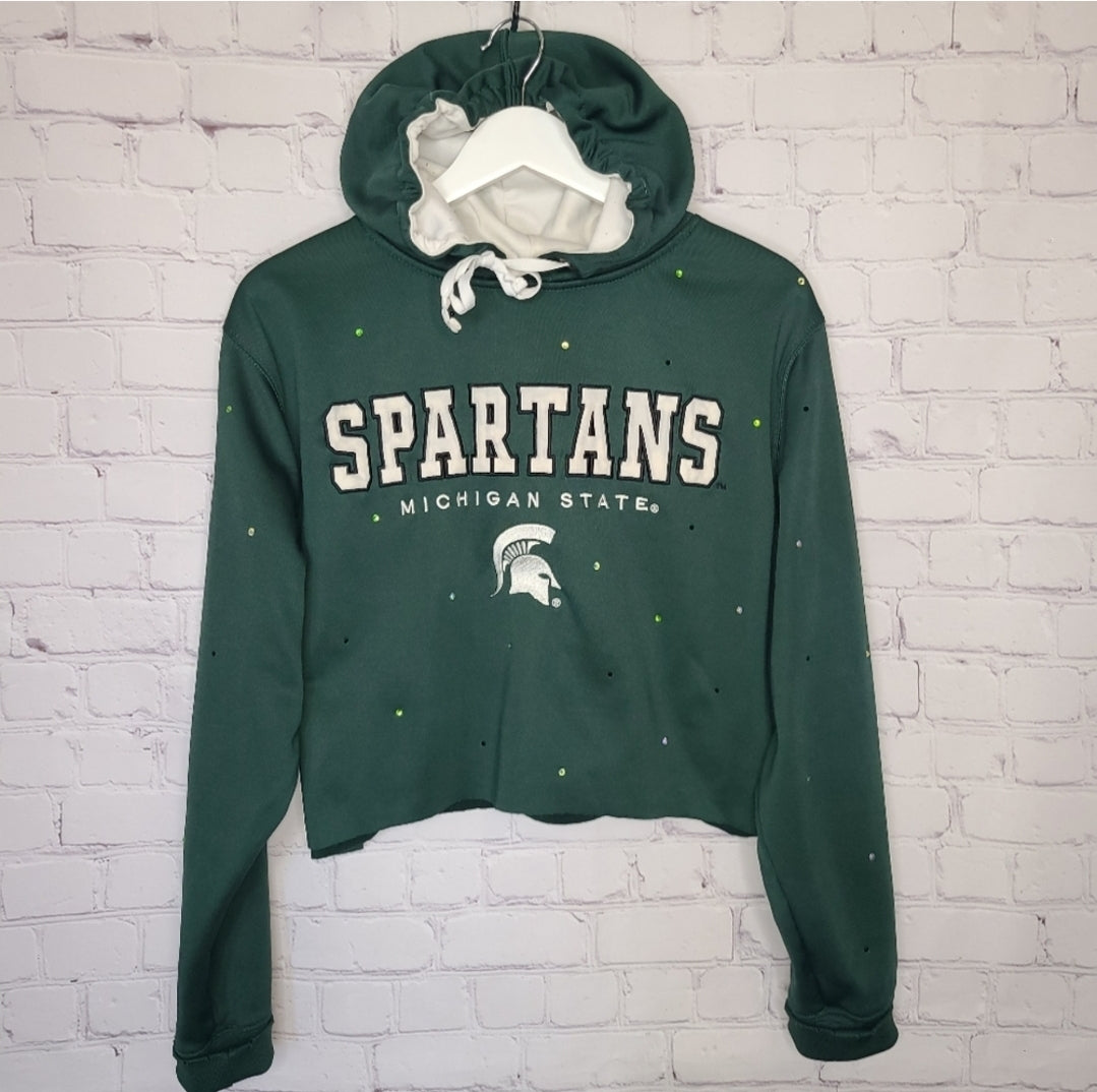 Michigan State Spartans Crop Hoodie