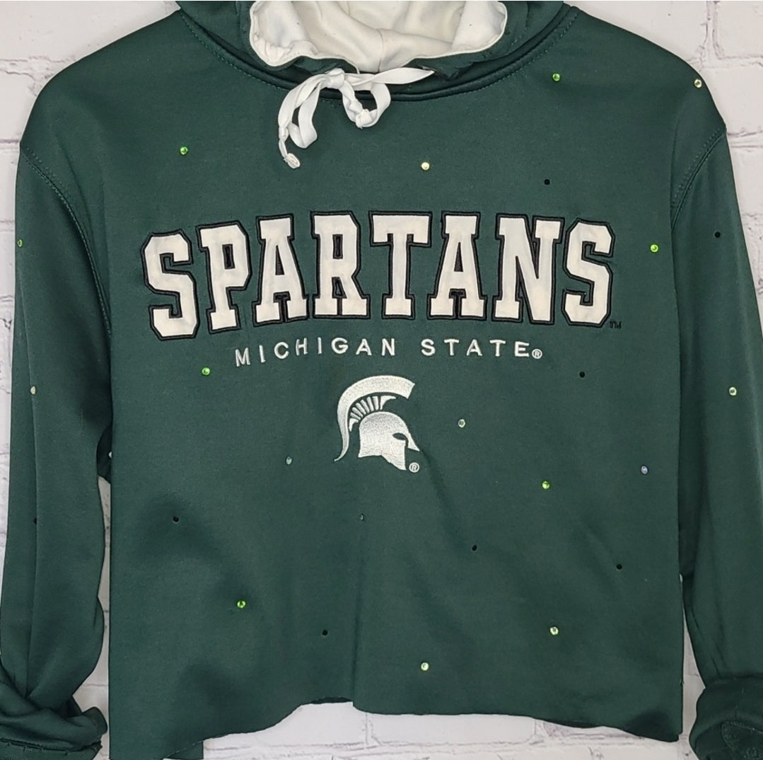 Michigan State Spartans Crop Hoodie