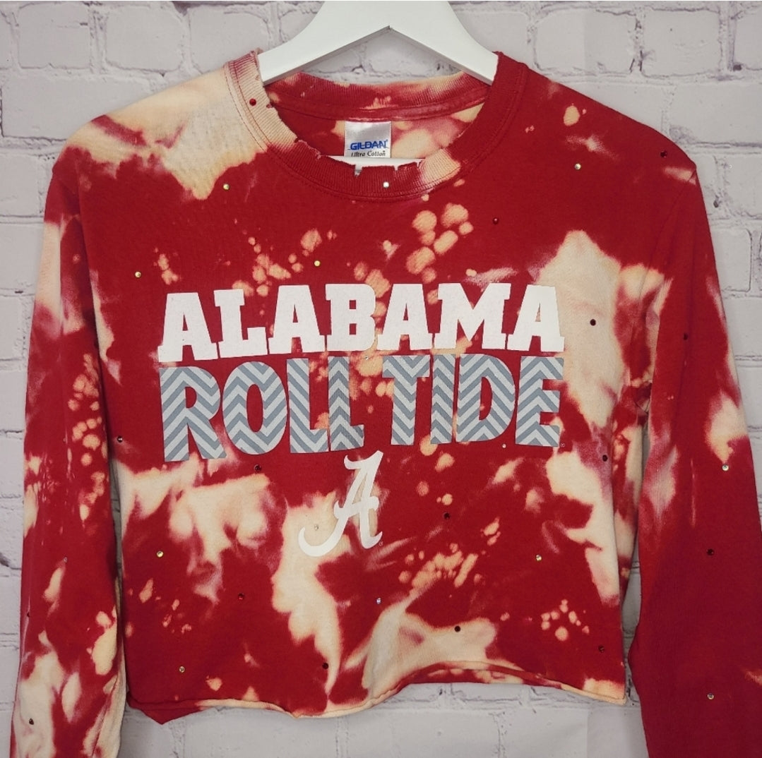 Alabama Crimson Tide Upcycled Crop Tee