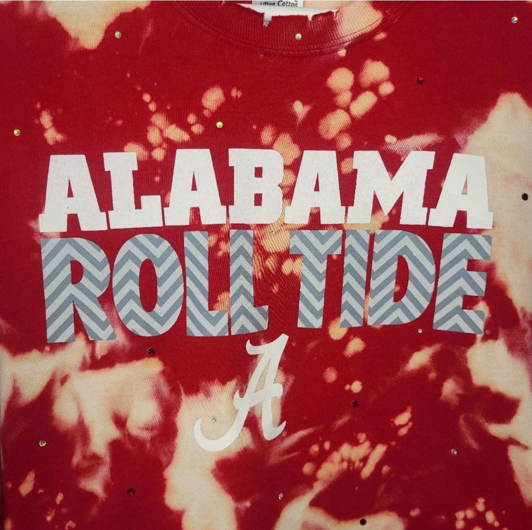 Alabama Crimson Tide Upcycled Crop Tee