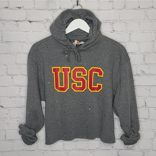 USC Trojans Crop Hoodie